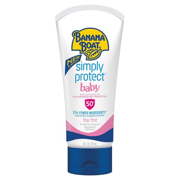 Banana Boat Simply Protect Sunscreen Lotion for Baby Spf 50+, 6 Oz Tube